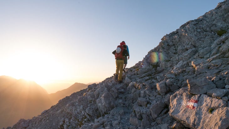 Climbers scale Mount Watzmann in Germany. 鈥淪usceptible individuals鈥 can get altitude sickness at as low as 6,500 feet elevation.