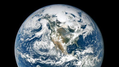 Smoke can be seen enveloping the earth’s higher latitudes.