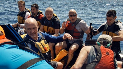 The author (far right) on a snorkeling outing