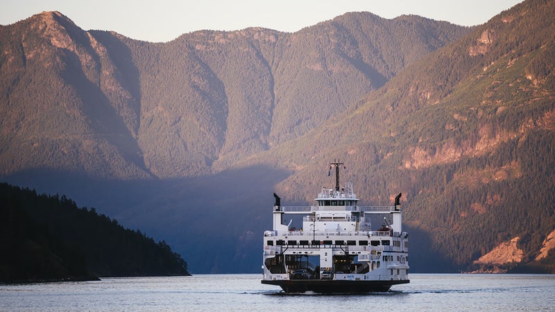 BC Ferries' vessel Island Sky approaches Earl's Cove