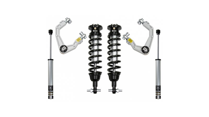 Icon’s Stage 2 includes front coilovers and upper control arms, plus rear shocks. It’s everything you need to utterly transform your truck’s performance.