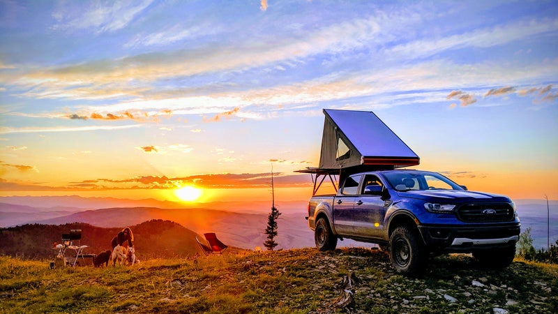 We found a pretty solid sunset on our first camping trip in the built Ranger.