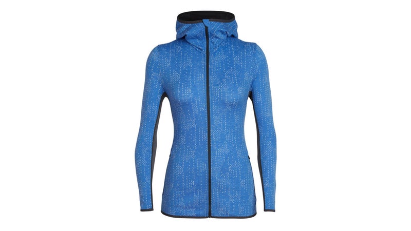 women's away long sleeve zip hood showers