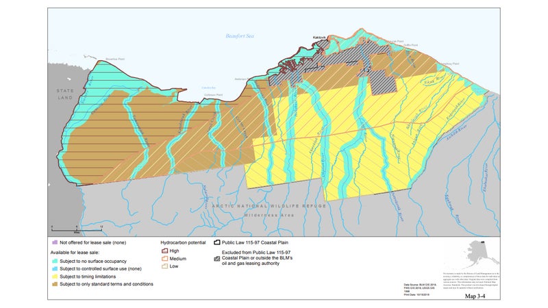 Where the Trump administration would like to drill for oil in ANWR