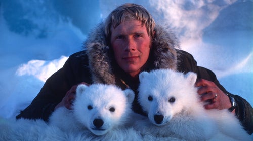 Steven Amstrup with two of his research subjects
