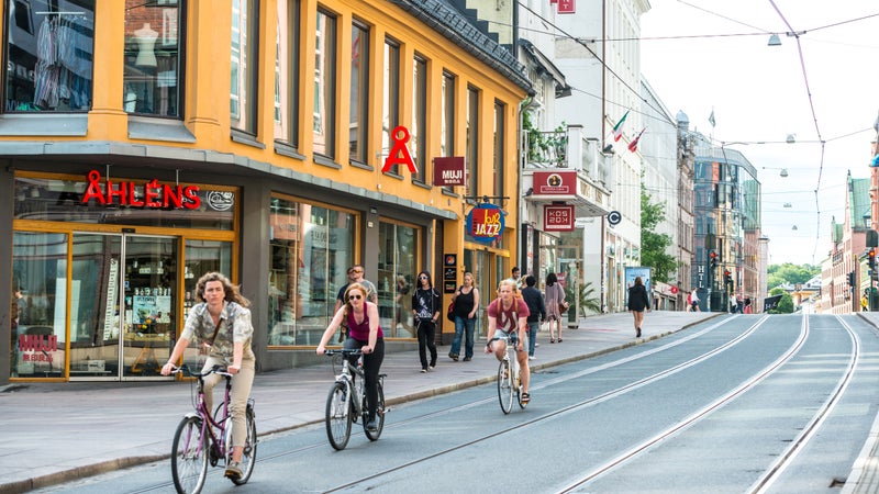 Norway is spending almost $1 billion to build bike paths in and around its largest cities, allowing for safer bike commuting.