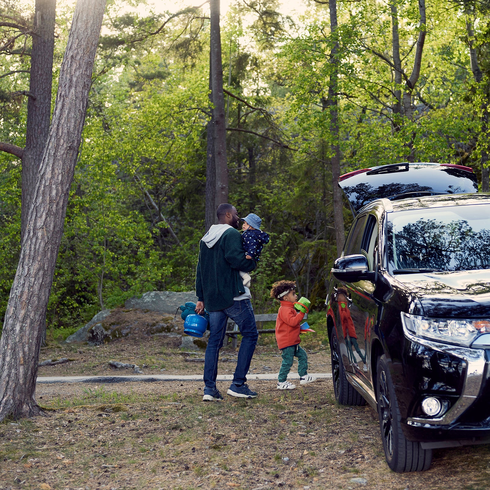 Family Road Trip in the Forest