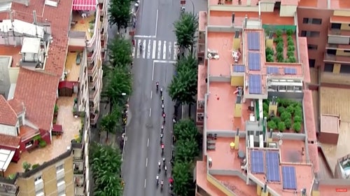 A helicopter covering the Vuelta made a surprising discovery.