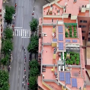 A helicopter covering the Vuelta made a surprising discovery.