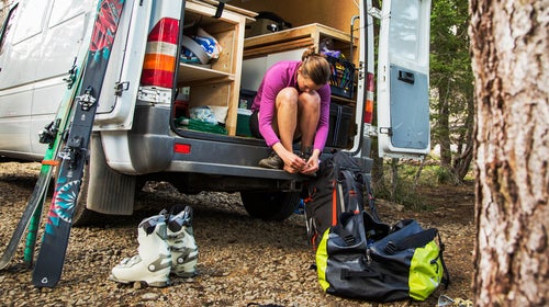woman living by herself in a van