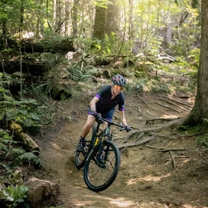 Woman mountain biking on Liv 29er
