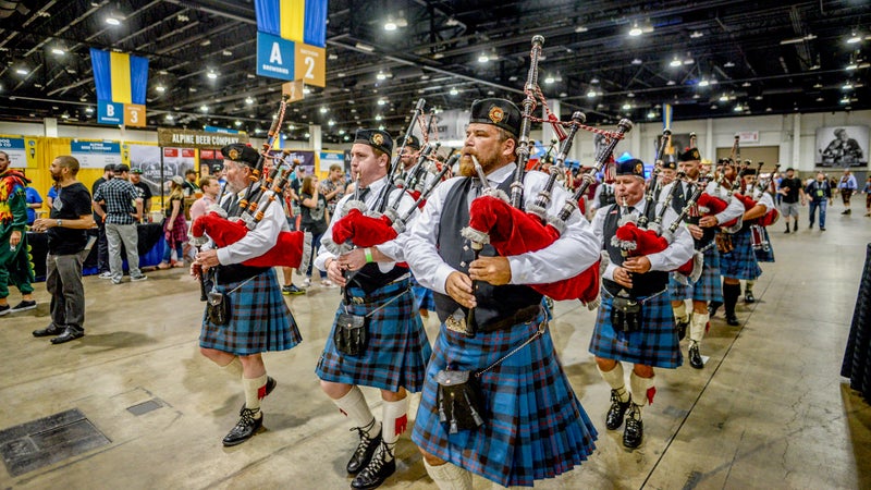 scenes of fall festivals in the U.S.