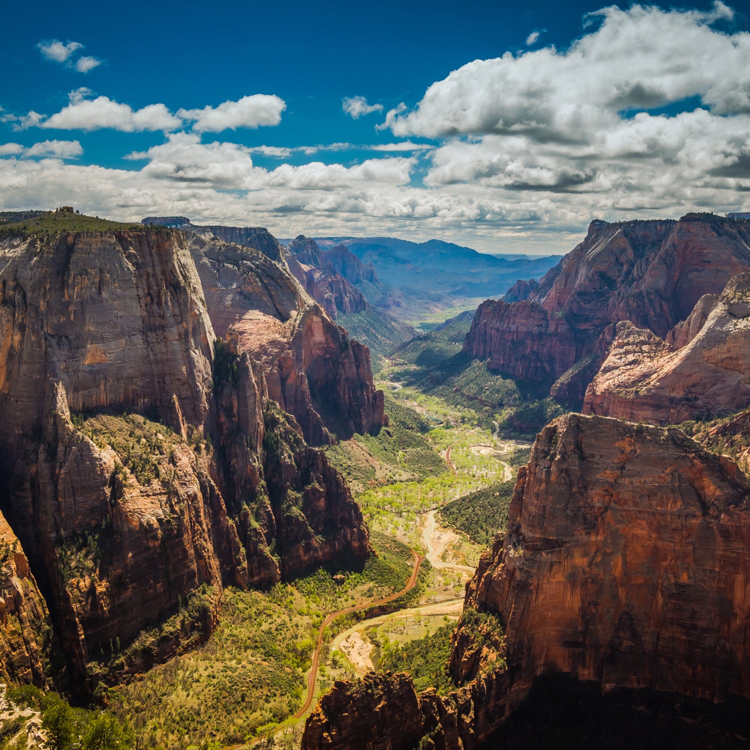 The view from Observation Point in Zion Canyon is a few hundred feet higher than the busier Angel’s Landing, best hiking trails in national parks