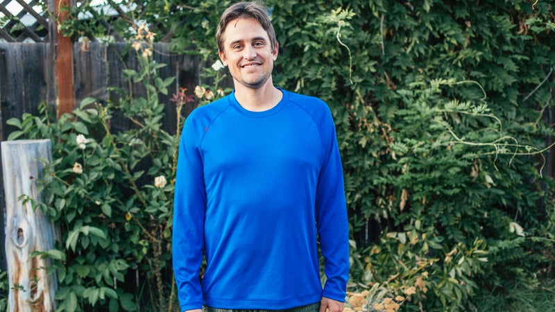 Man in sun shirt