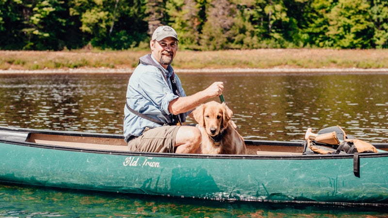 Ferryman and dog