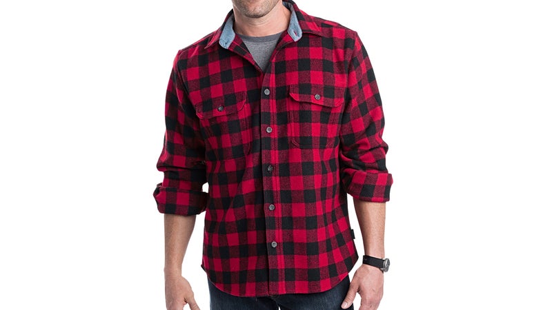 The pattern is called buffalo plaid. The material is flannel.