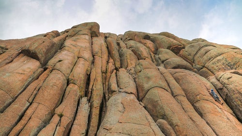 Rock climbing on local crag