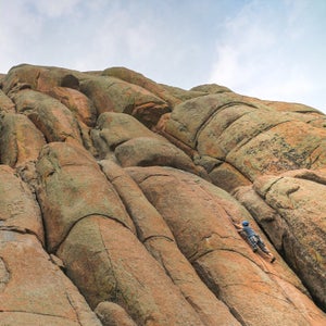 Rock climbing on local crag
