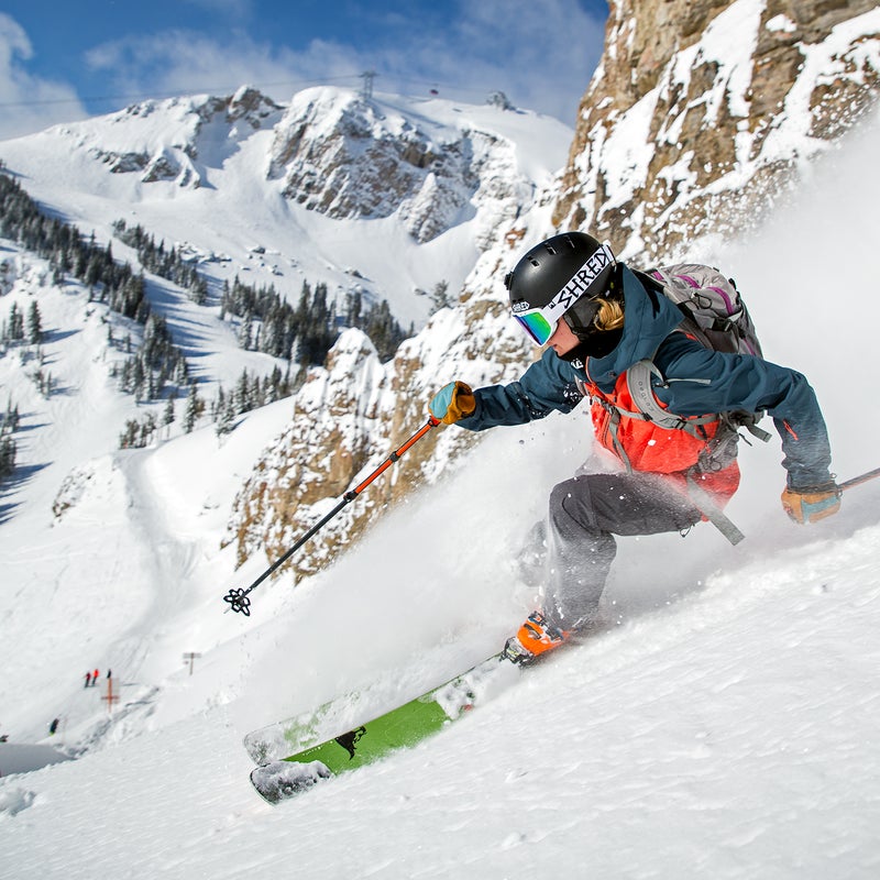 Caite Zeliff on the Headwall in Jackson Hole