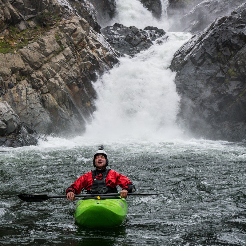 “Learning to talk about the pain inside helped me let it go, so I wouldn’t need to bury it in a river canyon or a bottle of booze,” says Lindgren, seen here below a rapid called Scott’s Drop on the North Fork of the American River that he was the first to run.