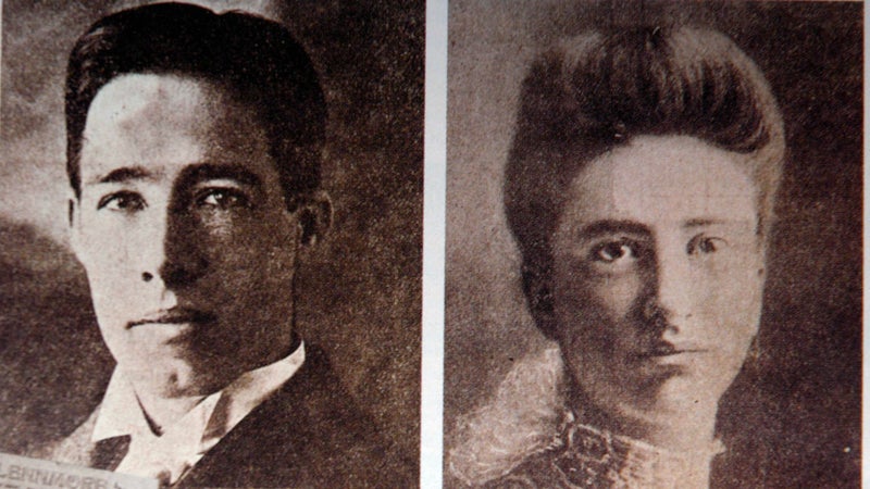 Chester Gillette (left) was convicted and put to death for the murder of Grace Brown, his pregnant lover.