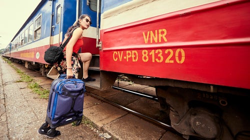 Train travel with an Eagle Creek