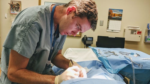 I took this photo of Dr. Skenazy performing the procedure. It really just is just quick, easily, and painless.