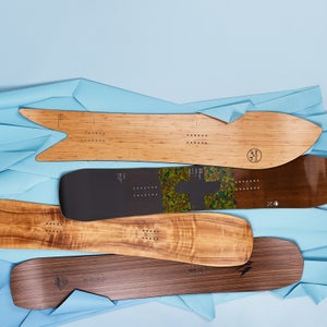 These wood-inspired snowboards ride just as good as they look.