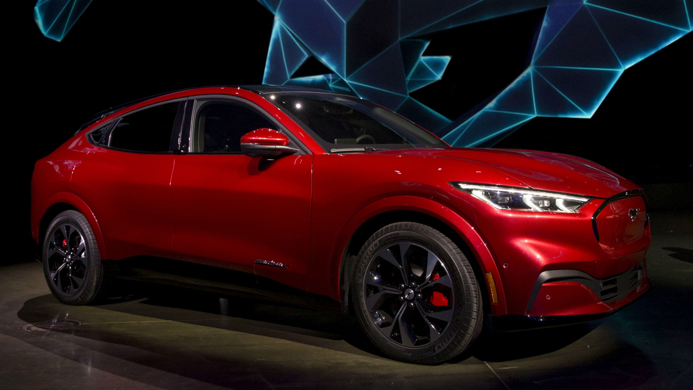 The Mach-E was unveiled last night at an event in Los Angeles. 