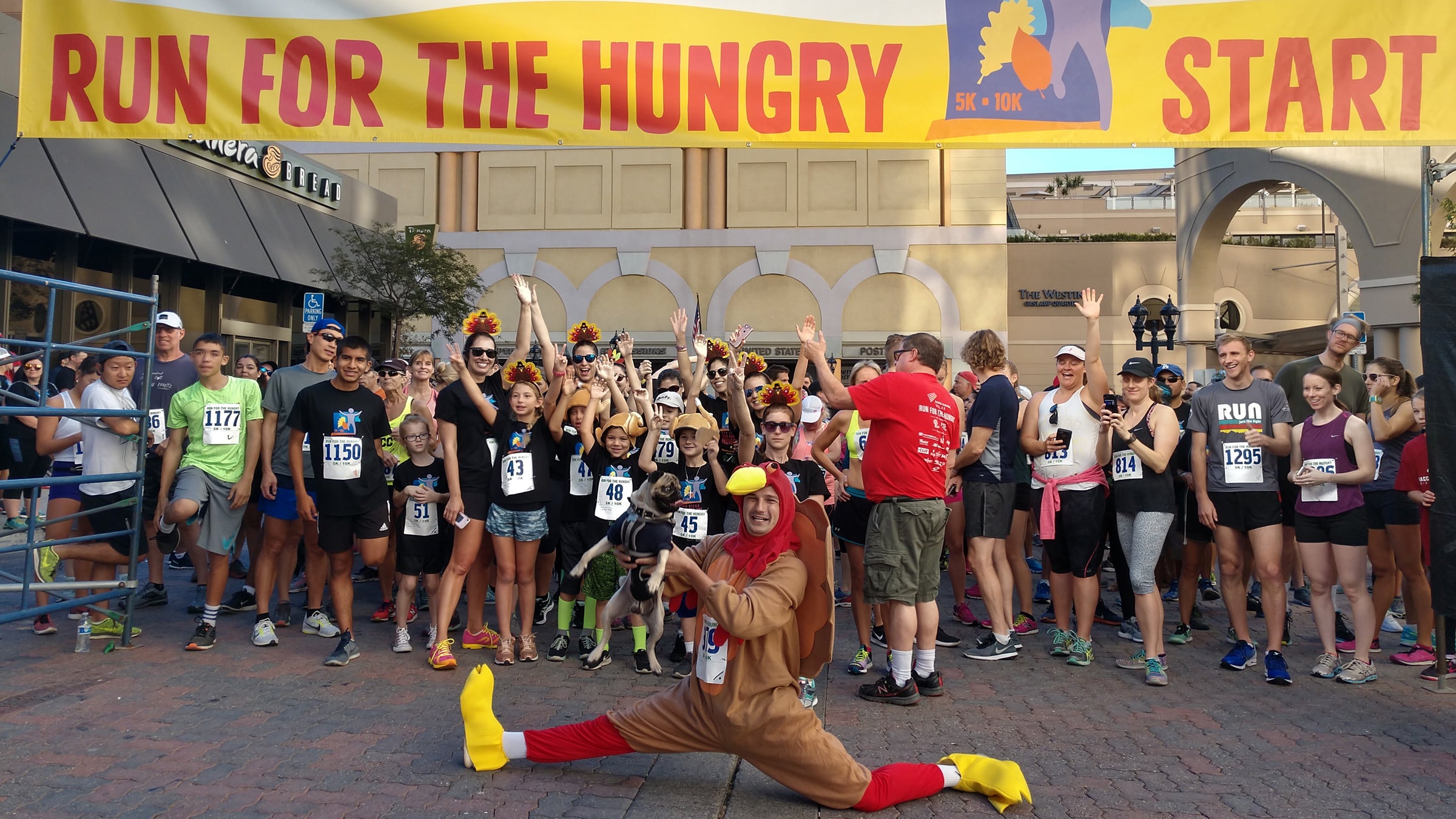 The Run for the Hungry 10K and 5K turkey trot in San Diego donates all profits to the Jacobs and Cushman San Diego Food Bank.
