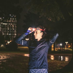 It's getting dark earlier so break out your running headlamps and high-vis tights.