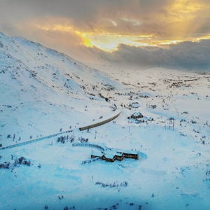 Heli-Ski Lodge Deep in the Arctic Circle