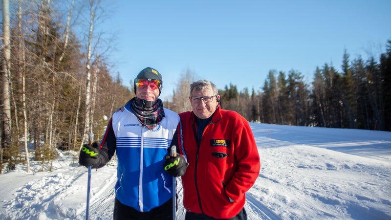 The author (left) and his coach, Kjell Kratz