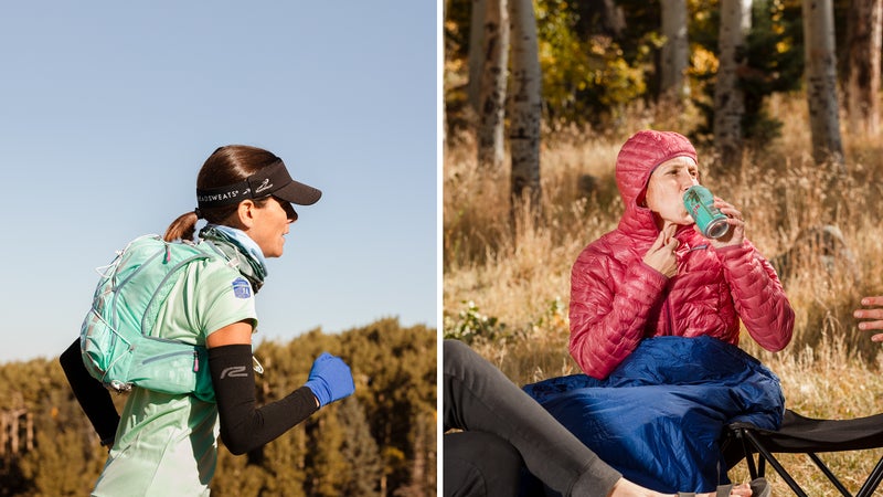 Campers Anna Davis (left) and Jennifer Arrowsmith