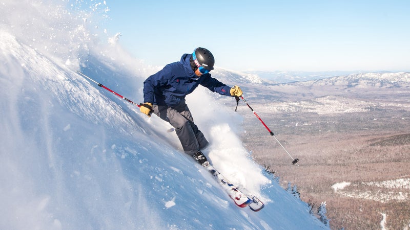 Skiing the back side of Snowfields at Sugarloaf