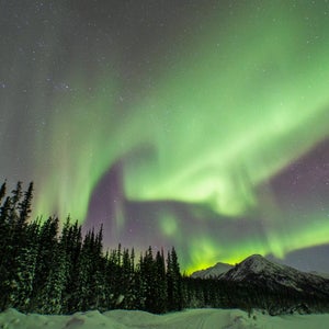 Aurora borealis on full display over Wiseman, Alaska