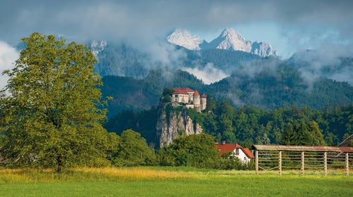 Bled Castle, perched high above Bled, is the end point of stage four. The castle is the oldest in Slovenia, and written texts date it to at least the 11th century.