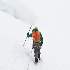 trekking in snow