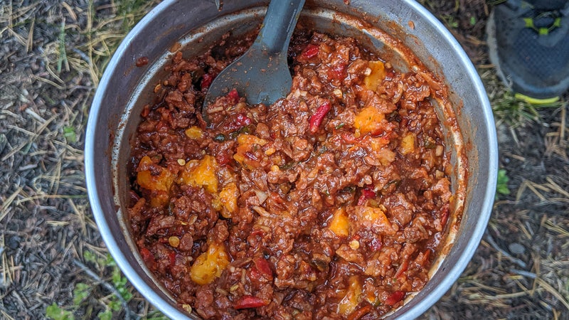 On its maiden trip, this backcountry chili recipe got excellent reactions.