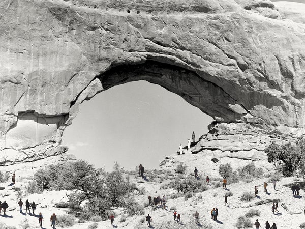North Window at Arches. Original photo is circa 1930.