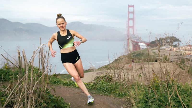 Katie Casto Hynes trains in the San Francisco hills.