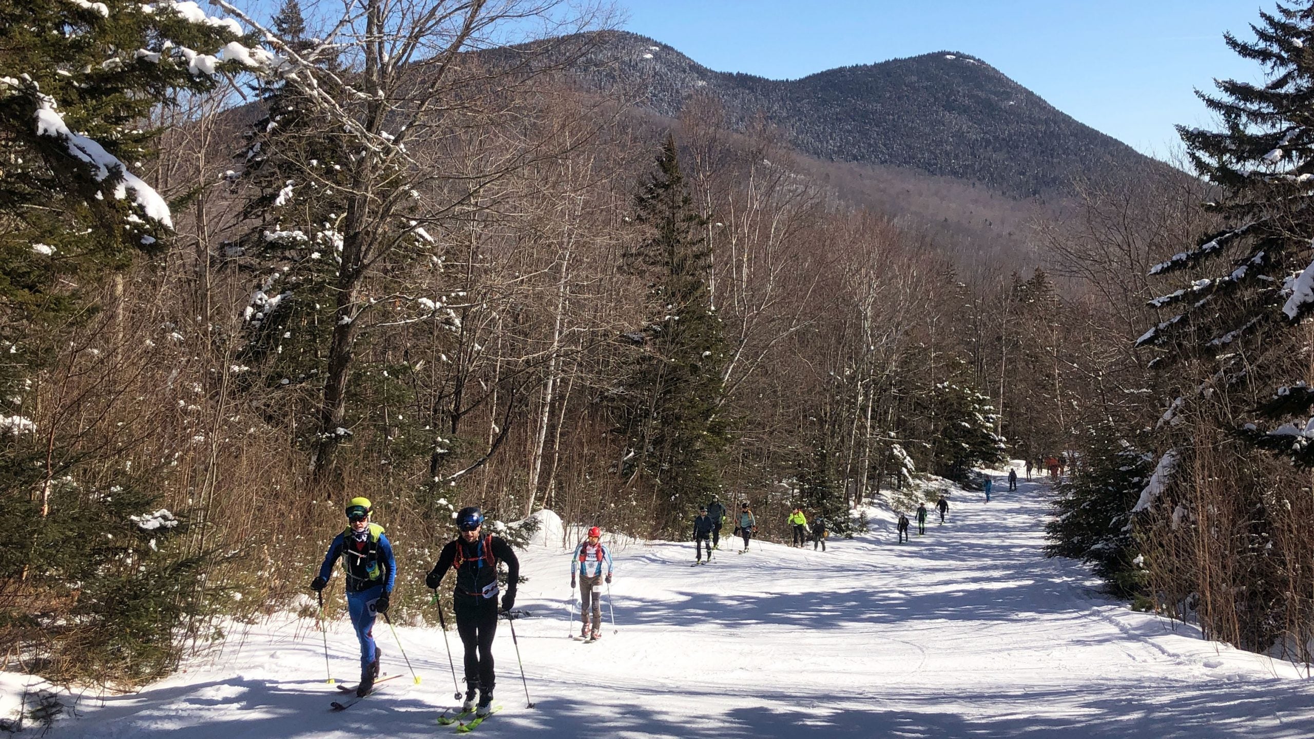 Competitors in the 2020 Last Skier Standing event at Black Mountain, New Hampshire