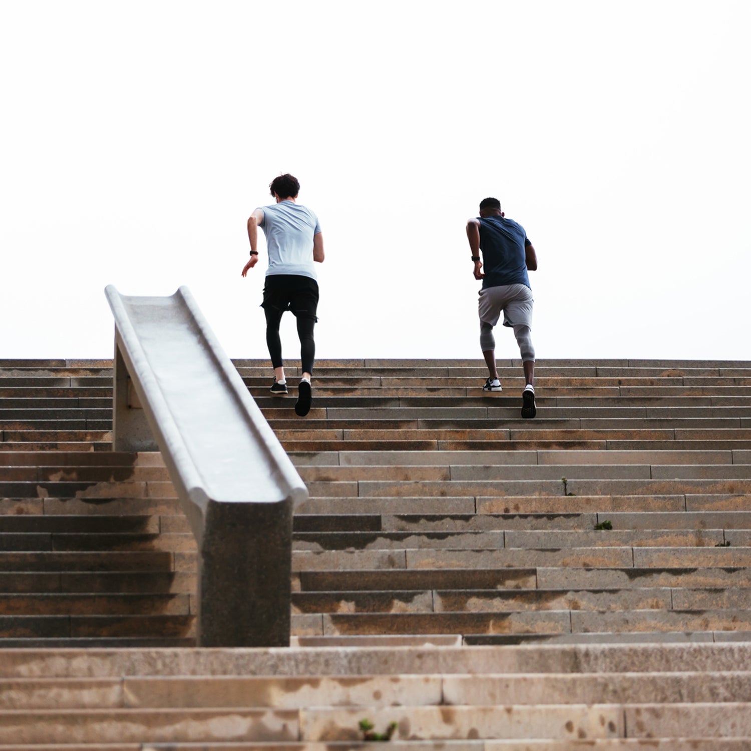 Athletes Training On The Street.