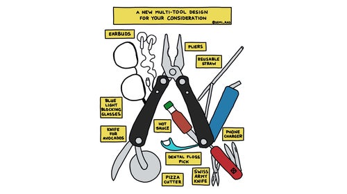 You can finally find your tangled earbuds right by your knife for avocados.