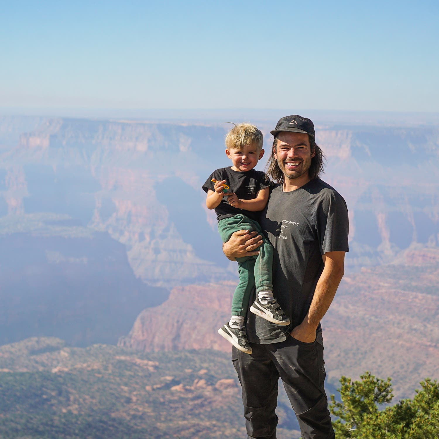 Wilderness Collective founder Steve Dubbeldam (with his son, Judah) believes adventure is “a shortcut into guys’ hearts.”