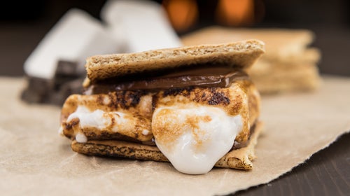 Assembled Smore on Brown Paper
