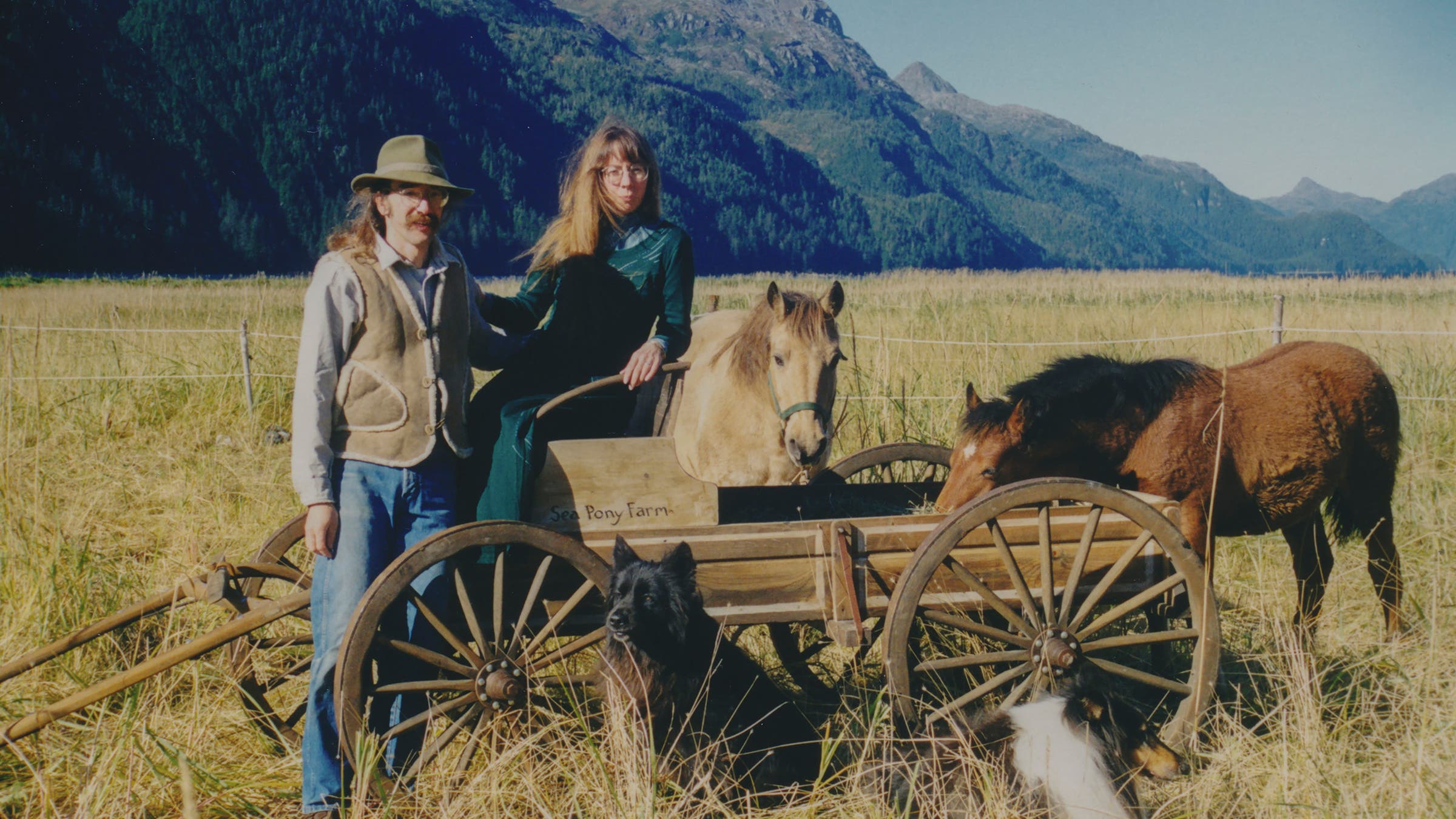 Eric and Pam Bealer at their Pelican homestead in the early 2000s