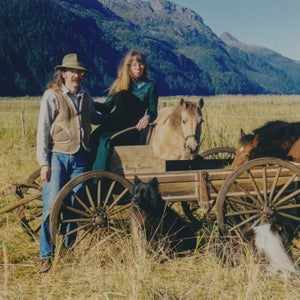Eric and Pam Bealer at their Pelican homestead in the early 2000s