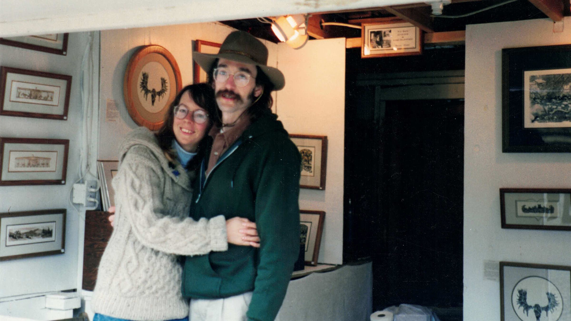 Pam and Eric at a gallery opening in 1993