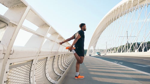 Handsome African American Man Working Out Outdoors